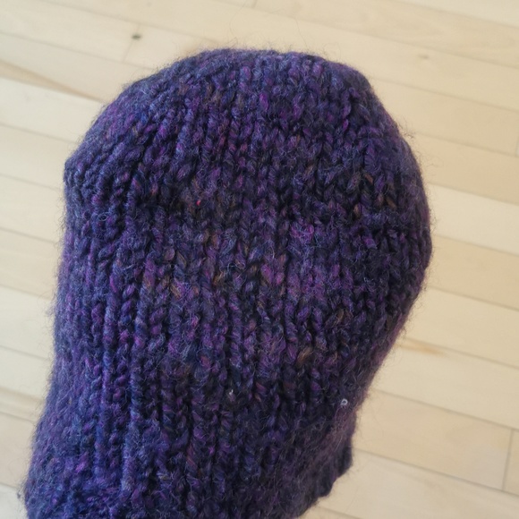 Wilfred Free Wool/Alpaca Knit Lined Knit Beanie in Purple - Picture 3 of 5